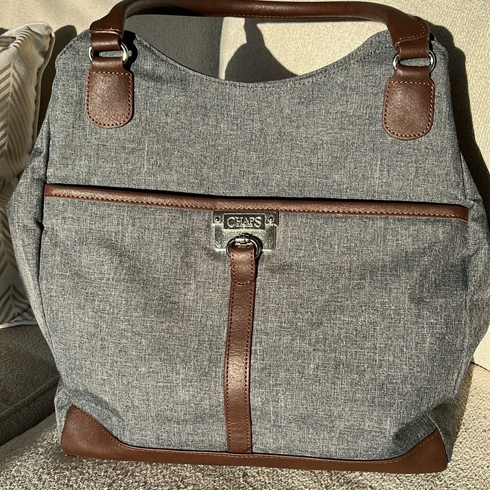 Chaps Gray Tote Bag. - image 2